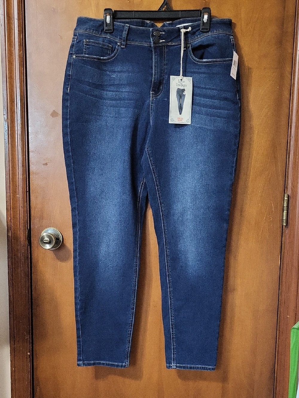 LOVE Indigo Dark Blue High Rise Jeans Size 14
